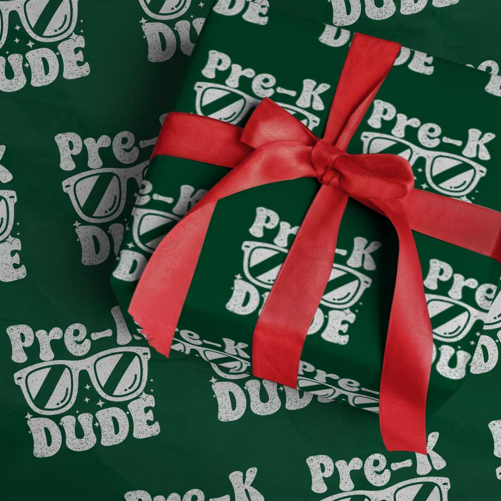 Pre-k Dude Wrapping Paper Roll Funny Back to School First Day of Preschool - Wonder Print Shop