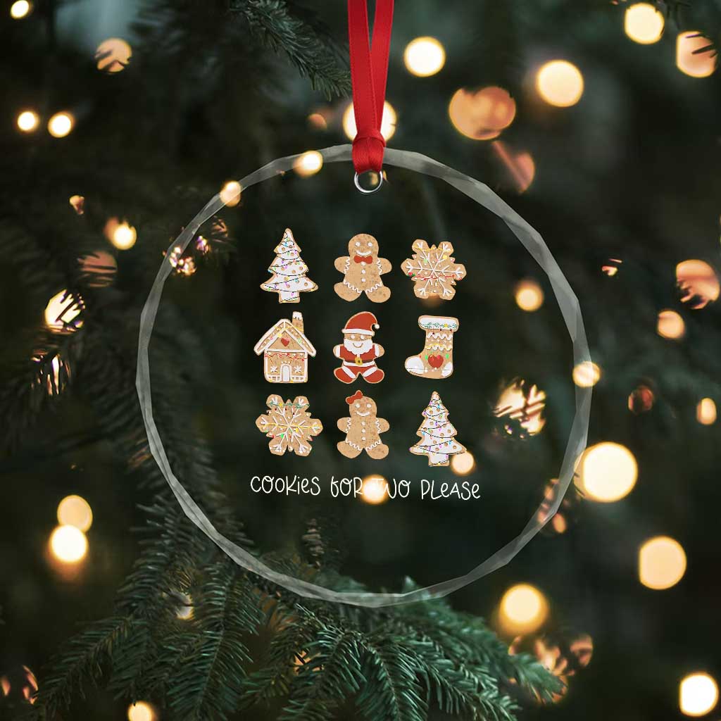 Pregnancy Announcement Crystal Glass Ornament Cookies For Two Please Maternity Gift TS10