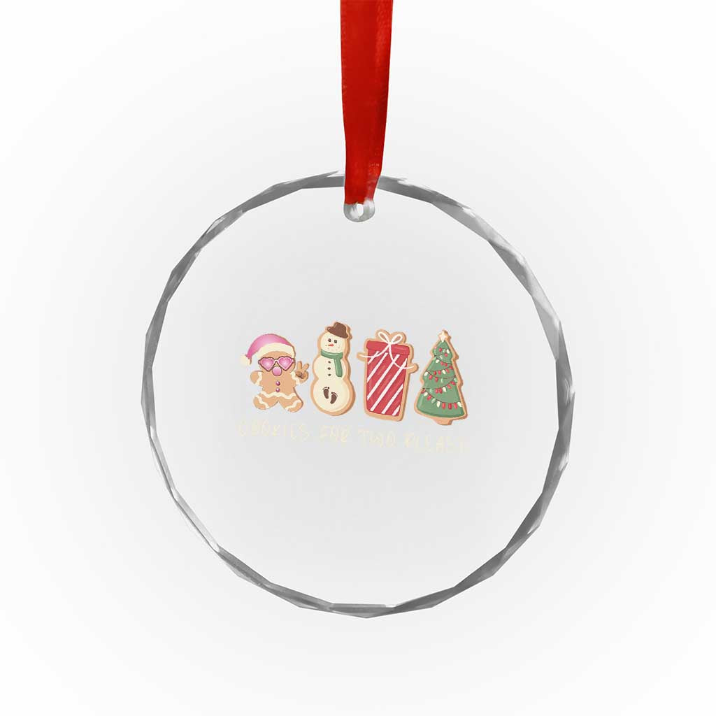 Pregnancy Announcement Crystal Glass Ornament Cookies For Two Please Xmas Maternity Gift TS10