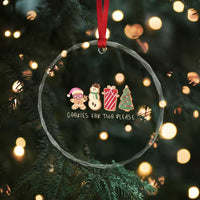 Pregnancy Announcement Crystal Glass Ornament Cookies For Two Please Xmas Maternity Gift TS10