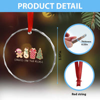 Pregnancy Announcement Crystal Glass Ornament Cookies For Two Please Xmas Maternity Gift TS10