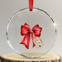 Pregnancy Announcement Crystal Glass Ornament Coquette Bow Xmas Maternity Gift TS10