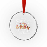 Pregnancy Announcement Crystal Glass Ornament Eating Xmas Cookies For Two Maternity Gift TS10
