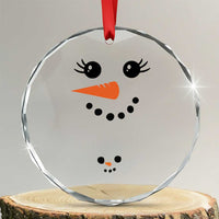 Pregnancy Announcement Crystal Glass Ornament Snowman Face Xmas Maternity Gift TS10