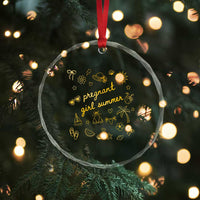 Pregnant Girl Summer Crystal Glass Ornament Cute Beach Summer Pregnancy Announcement Baby Shower