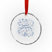 Pregnant Girl Summer Crystal Glass Ornament Summer Goose Beach Pregnancy Announcement Baby Shower