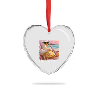 Pregnant Girl Summer Heart Crystal Glass Ornament Silly Goose Mom Baby Announcement