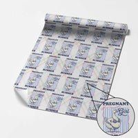 Pregnant Girl Summer Wrapping Paper Roll Striped Coquette Summer Goose Beach Pregnancy Announcement