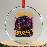 Prepare For Beeyatle Crystal Glass Ornament Funny Goat Wizard LitRPG Lover