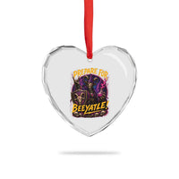 Prepare For Beeyatle Heart Crystal Glass Ornament Funny Goat Wizard LitRPG Lover