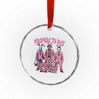 Prepare to Groovy Dye Funny Bunny Easter Crystal Glass Ornament Horror Dyeing Eggs - Wonder Print Shop