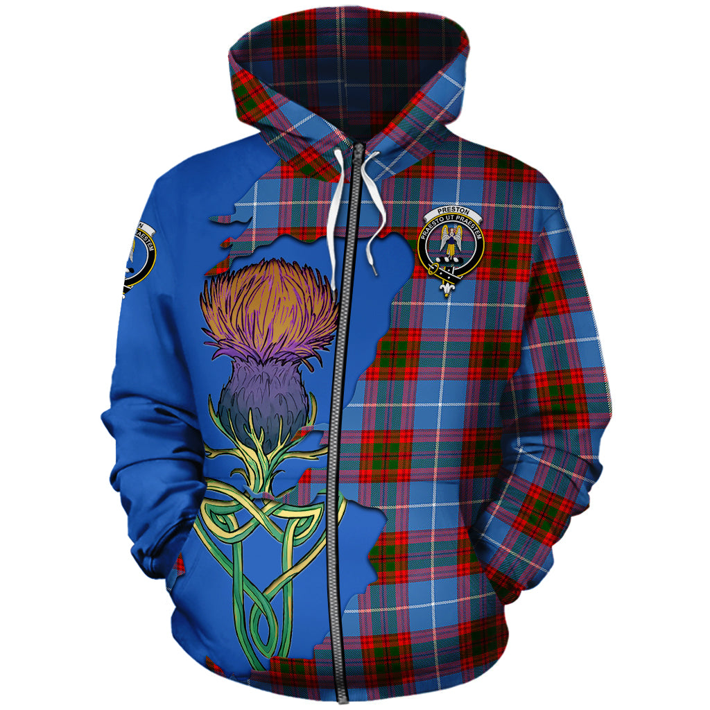 preston-tartan-plaid-hoodie-tartan-crest-with-thistle-and-scotland-map-hoodie