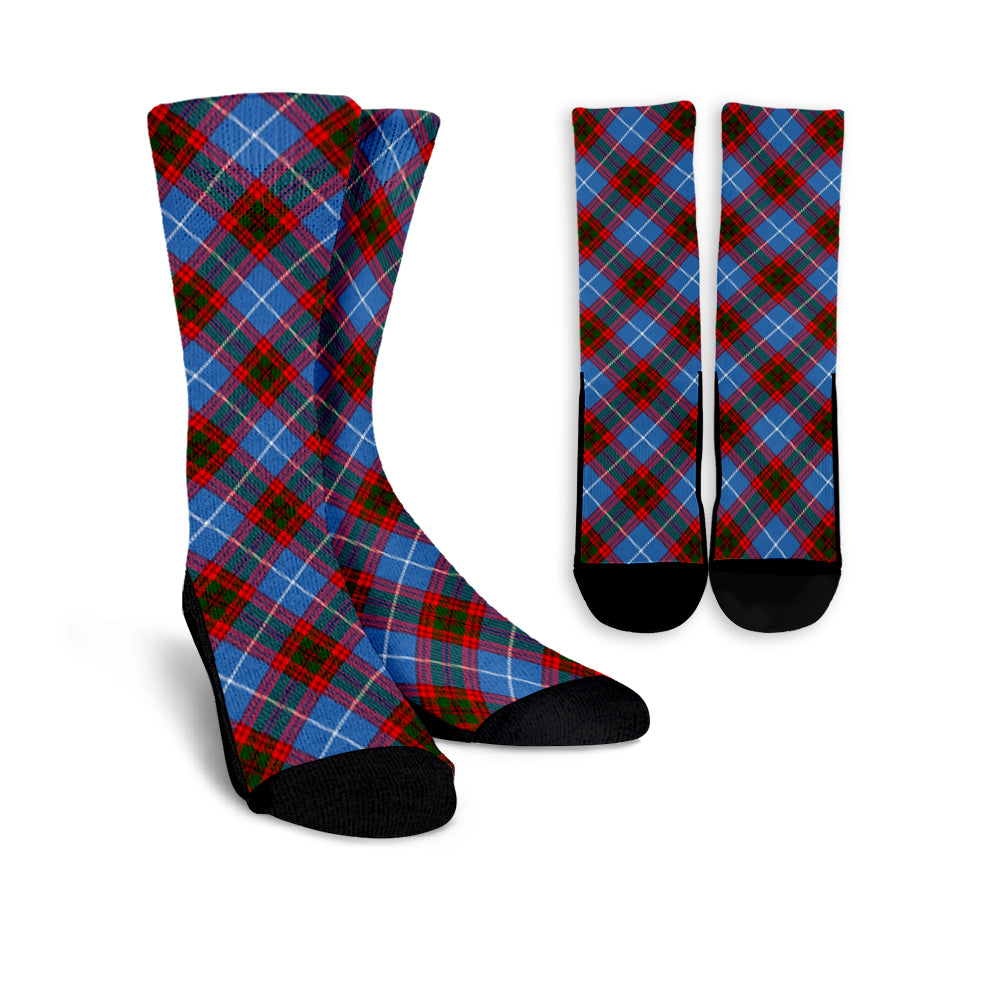 Preston Tartan Socks, Cross Tartan Plaid Socks, Long Tartan Socks Cross Style TS23