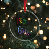 Pretti Good Minnesota Tribute Crystal Glass Ornament Rest in Power Rainbow Memorial
