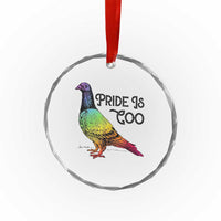 Pride Is Coo Pigeon Crystal Glass Ornament Funny LGBTQ Pride Month
