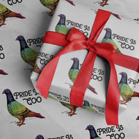 Pride Is Coo Pigeon Wrapping Paper Roll Funny LGBTQ Pride Month