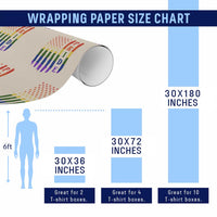 Pride Month Rainbow Flag Graphic Wrapping Paper Roll Lesbian Gay LGBT America Flag