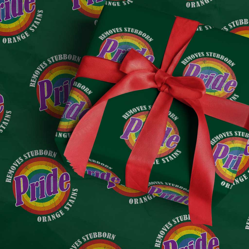 Pride Removes Stubborn Orange Stains Wrapping Paper Roll Pride Month LGBTQ - Wonder Print Shop
