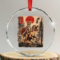 Princess Donut Riding Mongo Crystal Glass Ornament Japanese Vintage Graphic Ukiyoe Art