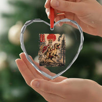 Princess Donut Riding Mongo Heart Crystal Glass Ornament Japanese Vintage Graphic Ukiyoe Art