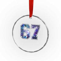 Prism Rainbow Effect Printed Crystal Glass Ornament Six Seven 67 Meme