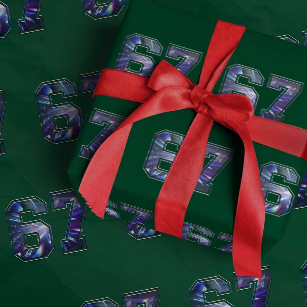 Prism Rainbow Effect Printed Wrapping Paper Roll Six Seven 67 Meme