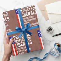 Prison Is Perfect For Liberals Wrapping Paper Roll Distressed American Flag Conservative Humor