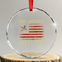 Pro American Anti Ice Crystal Glass Ornament Resist Protest Support Immigrants Refugee