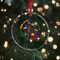 Pro Choice Women Rights Crystal Glass Ornament Equal Rights Multicolored Flowers - Wonder Print Shop