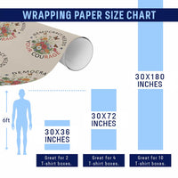 Pro Democracy Wrapping Paper Roll Human Rights Our Rage Protest Floral FDT