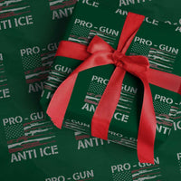 Pro Gun Anti Ice Wrapping Paper Roll Vintage American Flag 2nd Amendment Support