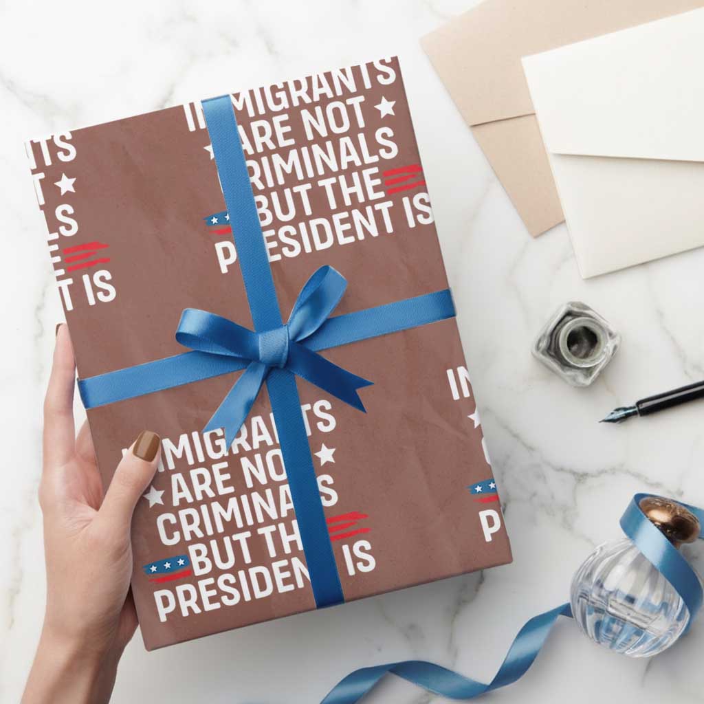 Pro Immigration Wrapping Paper Roll Social Justice Anti Racism - Wonder Print Shop