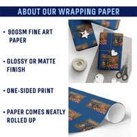 Probably Reading Trash Racoon Wrapping Paper Roll Funny Racoon Book Lover 4th of July