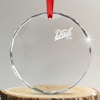 Promoted To Dad Again Crystal Glass Ornament Funny Daddy Again Pregnancy Announcement