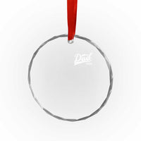 Promoted To Dad Again Crystal Glass Ornament Funny Daddy Again Pregnancy Announcement