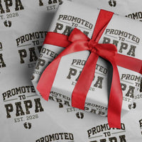 Promoted To Dad Est 2026 Camo Wrapping Paper Roll Hunting Style New Dad Gift Graphic