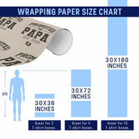 Promoted To Dad Est 2026 Camo Wrapping Paper Roll Hunting Style New Dad Gift Graphic