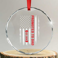 Promoted To Dad Est 2026 Crystal Glass Ornament New Dad 2026 Baby Announcement - Wonder Print Shop