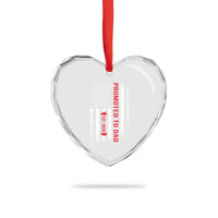 Promoted To Dad Est 2026 Heart Crystal Glass Ornament New Dad 2026 Baby Announcement - Wonder Print Shop