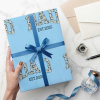 Promoted To Dad Est 2026 Wrapping Paper Roll Camo Fishing New Dad Gift