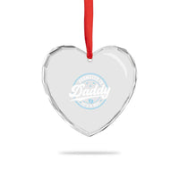 Promoted To Daddy It's A Boy Heart Crystal Glass Ornament Funny Pregnancy Reveal