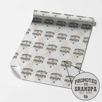 Promoted To Grandpa Est 2026 Wrapping Paper Roll Vintage Camo Grandpa Graphic