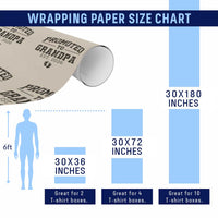 Promoted To Grandpa Est 2026 Wrapping Paper Roll Vintage Camo Grandpa Graphic