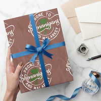 Prone To Shenanigans And Malarkey Wrapping Paper Roll Funny St Patricks Day Irish Shamrock