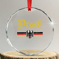 Prost Oktoberfest Beer Drinking Crystal Glass Ornament German Flag Bundesadler Coat of Arms