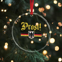 Prost Oktoberfest Beer Drinking Crystal Glass Ornament German Flag Bundesadler Coat of Arms