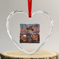 Prost Yall Wolpertinger Oktoberfest Bavarian Folklore Heart Crystal Glass Ornament