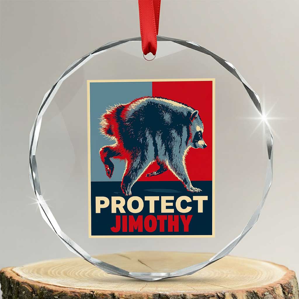 Protect Jimothy Seattle Raccoon Supporter Crystal Glass Ornament Hope Style Poster Parody Graphic