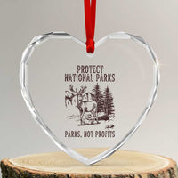 Protect National Parks Heart Crystal Glass Ornament Support Parks Not Profits Deer - Wonder Print Shop