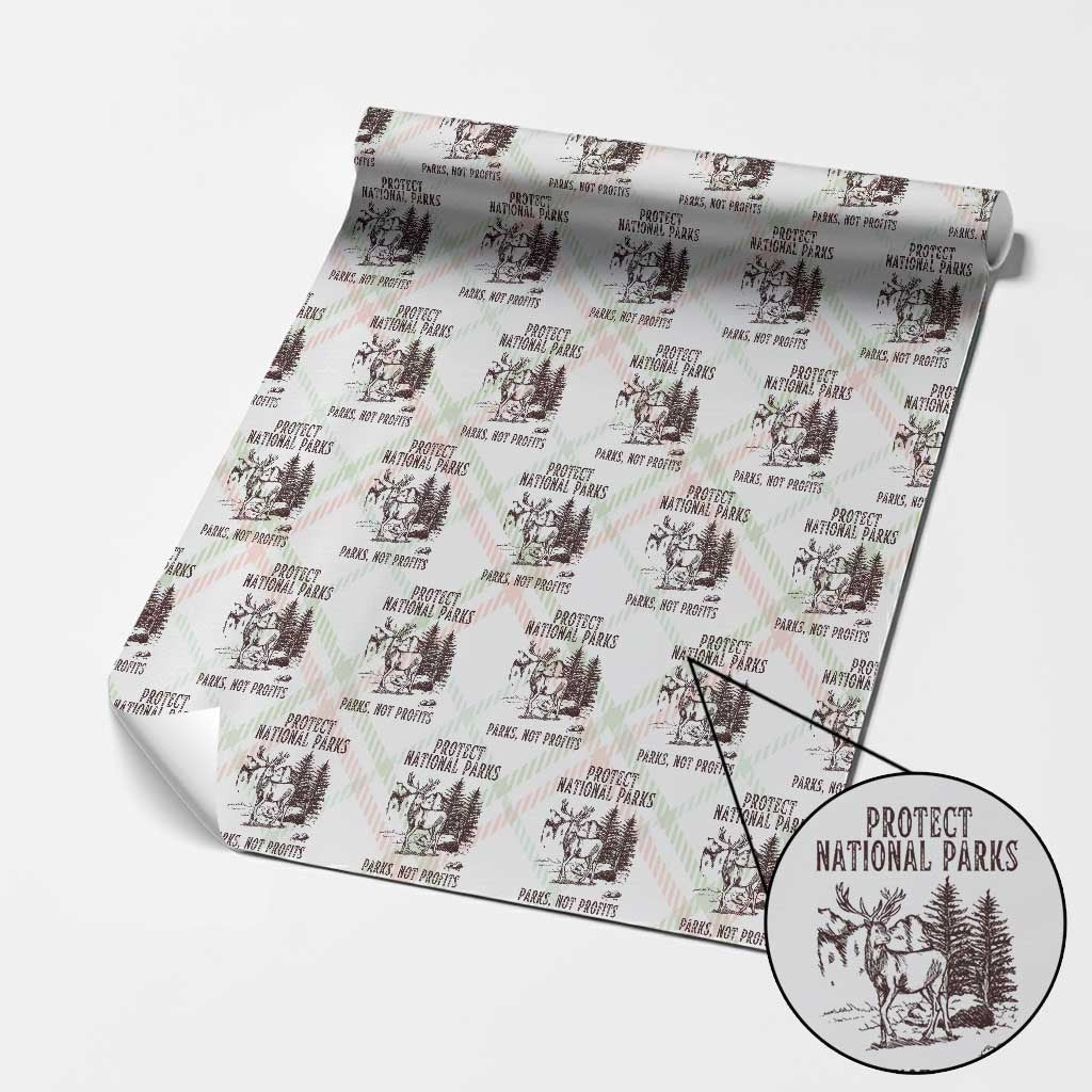 Protect National Parks Wrapping Paper Roll Support Parks Not Profits Deer - Wonder Print Shop